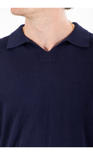Rough Side Rough Side Polo / Skipper Half Knit / Navy