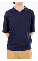Rough Side Polo / Skipper Half Knit / Navy
