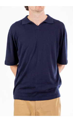 Rough Side Rough Side Polo / Skipper Half Knit / Navy