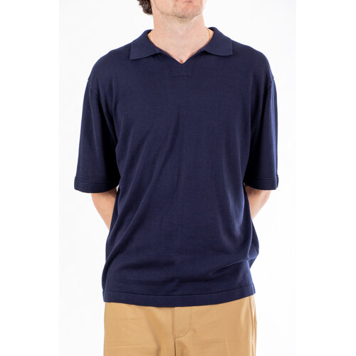 Rough Side Rough Side Polo / Skipper Half Knit / Navy