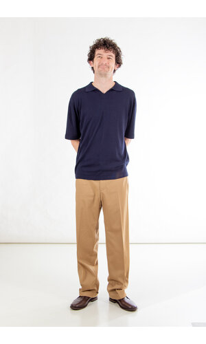 Rough Side Rough Side Polo / Skipper Half Knit / Navy