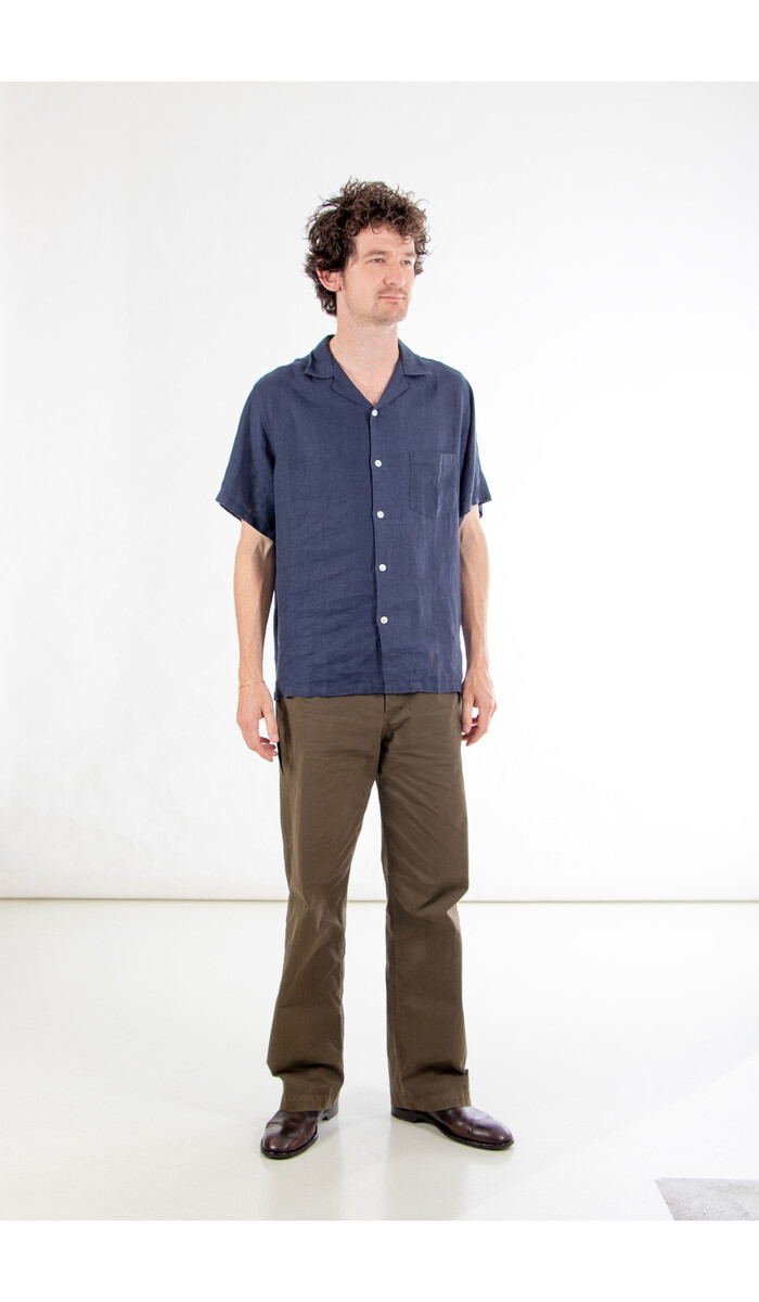 Portuguese Flannel Portuguese Flannel Overhemd / Linen Camp / Navy
