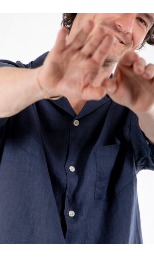 Portuguese Flannel Portuguese Flannel Overhemd / Linen Camp / Navy