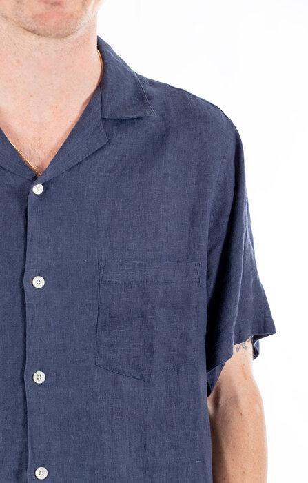 Portuguese Flannel Portuguese Flannel Overhemd / Linen Camp / Navy