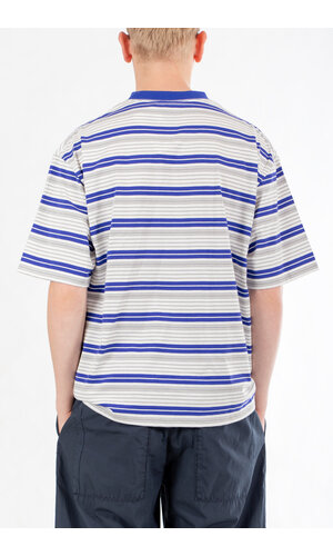 Is-ness Is-ness T-Shirt / Border T / Blauw Is-ness Is-ness T-Shirt / Border T / Blauw