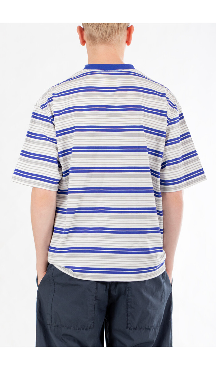 Is-ness Is-ness T-Shirt / Border T / Blauw Is-ness Is-ness T-Shirt / Border T / Blauw