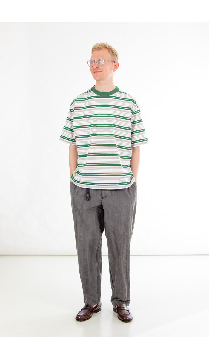 Is-ness Is-ness T-Shirt / Border T / Groen Is-ness Is-ness T-Shirt / Border T / Groen