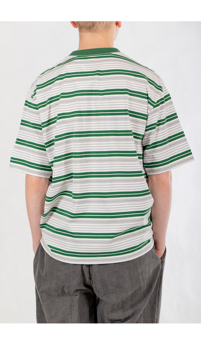 Is-ness Is-ness T-Shirt / Border T / Groen Is-ness Is-ness T-Shirt / Border T / Groen