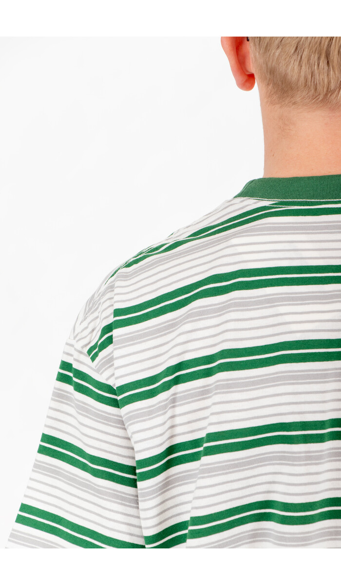 Is-ness Is-ness T-Shirt / Border T / Groen Is-ness Is-ness T-Shirt / Border T / Groen
