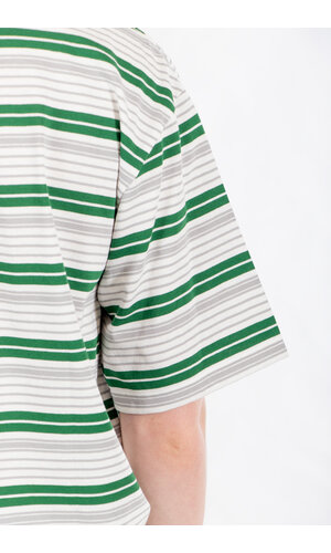 Is-ness Is-ness T-Shirt / Border T / Groen Is-ness Is-ness T-Shirt / Border T / Groen