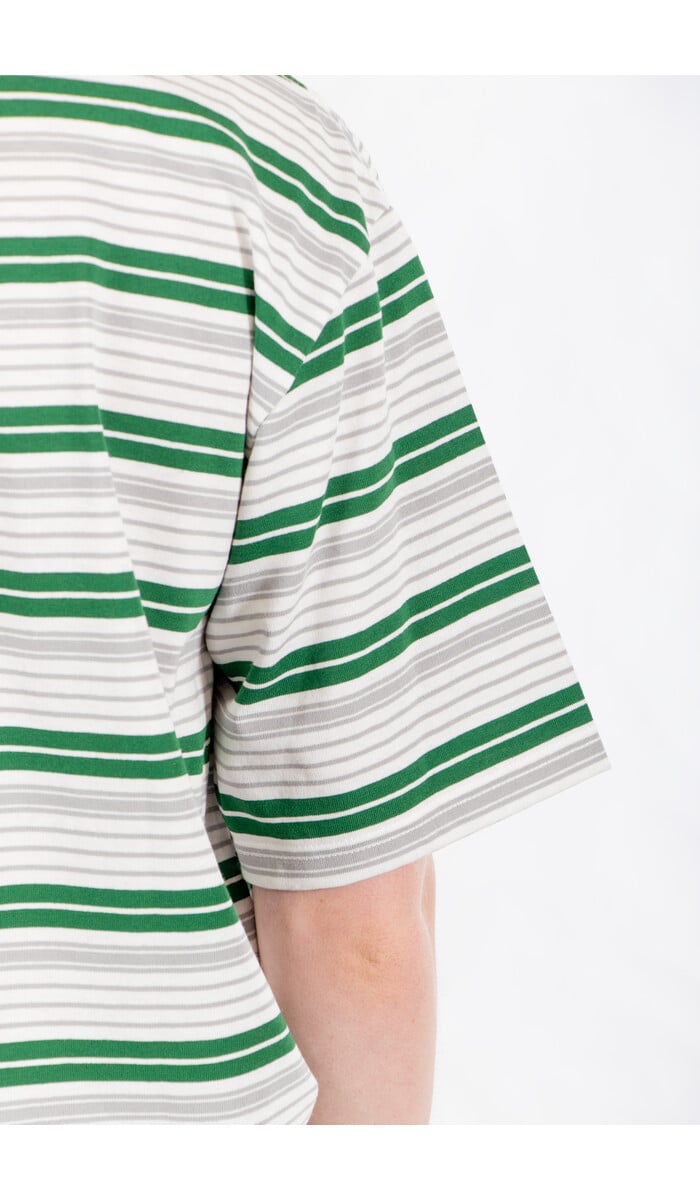 Is-ness Is-ness T-Shirt / Border T / Groen Is-ness Is-ness T-Shirt / Border T / Groen
