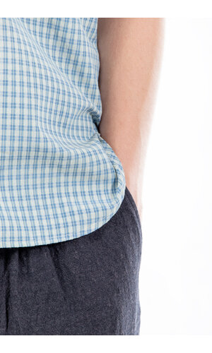 Rough Side Rough Side Overhemd / Half Shirt / Blauwe Ruit Rough Side Rough Side Overhemd / Half Shirt / Blauwe Ruit