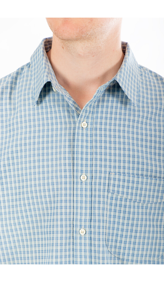 Rough Side Rough Side Overhemd / Half Shirt / Blauwe Ruit Rough Side Rough Side Overhemd / Half Shirt / Blauwe Ruit