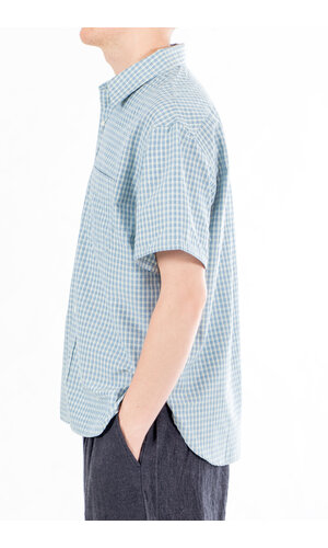 Rough Side Rough Side Overhemd / Half Shirt / Blauwe Ruit Rough Side Rough Side Overhemd / Half Shirt / Blauwe Ruit