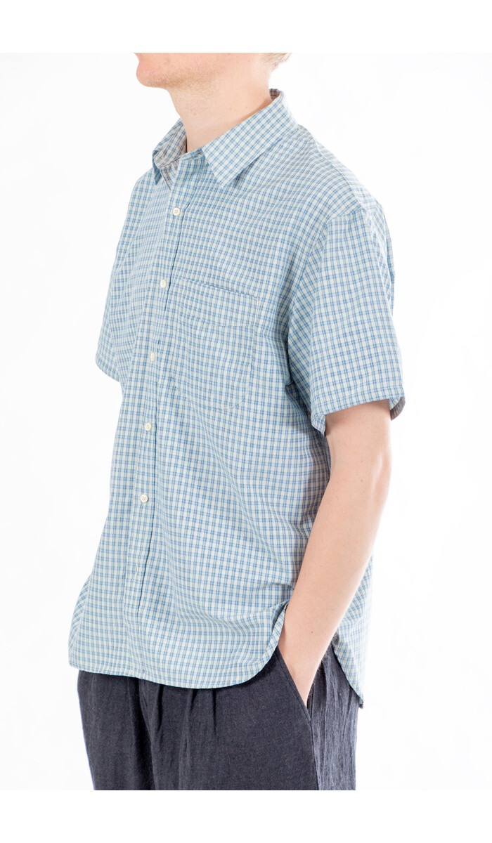 Rough Side Rough Side Overhemd / Half Shirt / Blauwe Ruit Rough Side Rough Side Overhemd / Half Shirt / Blauwe Ruit
