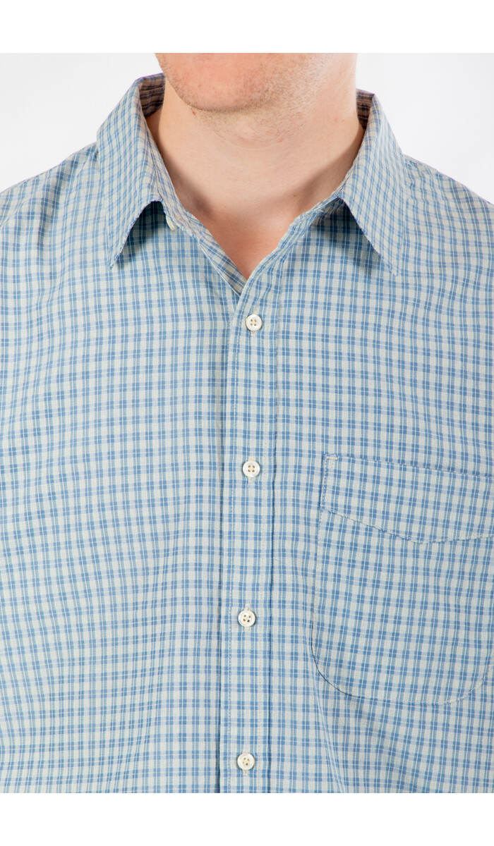 Rough Side Rough Side Overhemd / Half Shirt / Blauwe Ruit Rough Side Rough Side Overhemd / Half Shirt / Blauwe Ruit