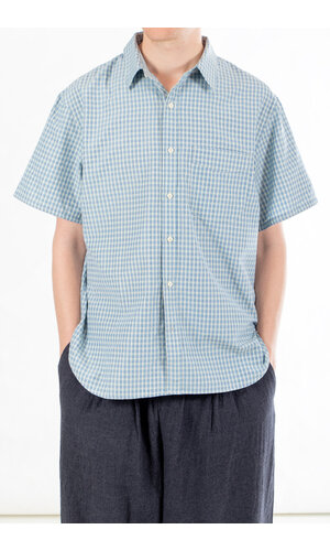Rough Side Rough Side Overhemd / Half Shirt / Blauwe Ruit Rough Side Rough Side Overhemd / Half Shirt / Blauwe Ruit