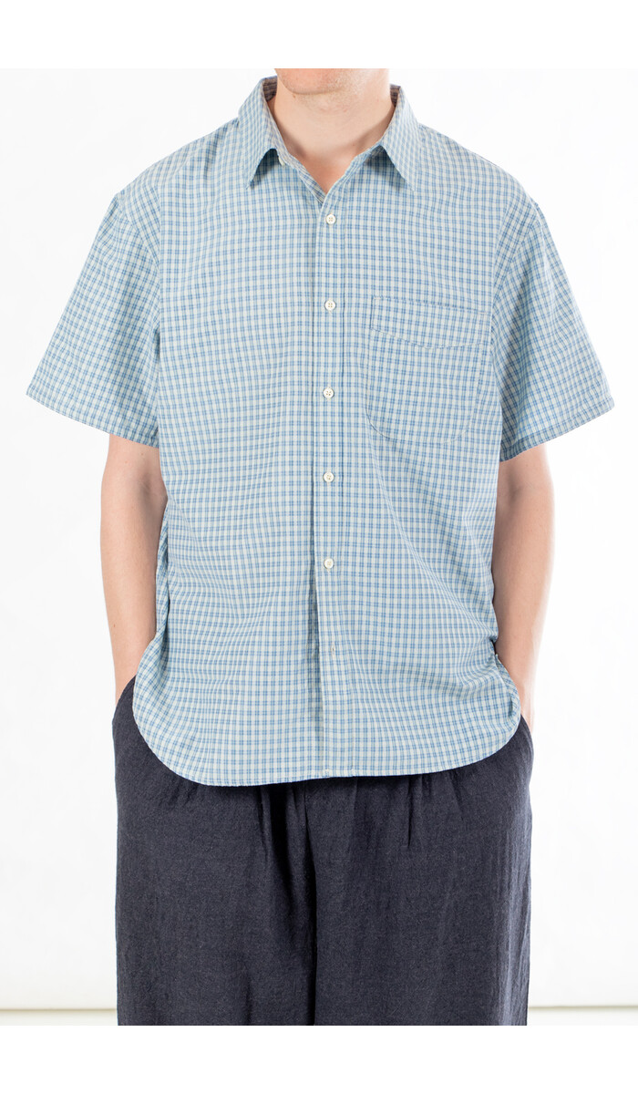 Rough Side Rough Side Overhemd / Half Shirt / Blauwe Ruit Rough Side Rough Side Overhemd / Half Shirt / Blauwe Ruit