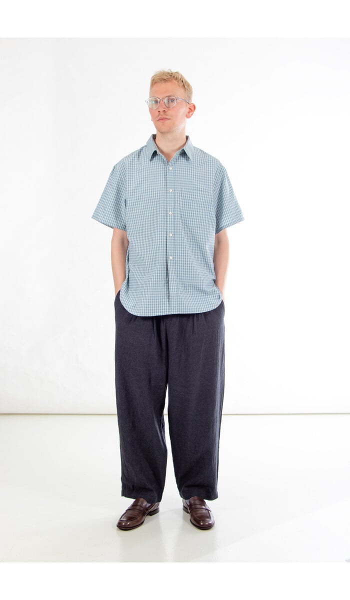 Rough Side Rough Side Overhemd / Half Shirt / Blauwe Ruit Rough Side Rough Side Overhemd / Half Shirt / Blauwe Ruit