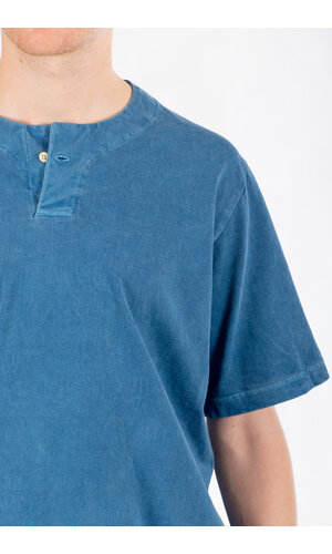Jackman Jackman T-Shirt / Henleyneck PD / Vaag Blauw Jackman Jackman T-Shirt / Henleyneck PD / Vaag Blauw