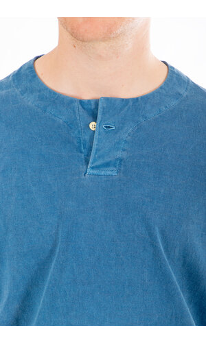 Jackman Jackman T-Shirt / Henleyneck PD / Vaag Blauw Jackman Jackman T-Shirt / Henleyneck PD / Vaag Blauw