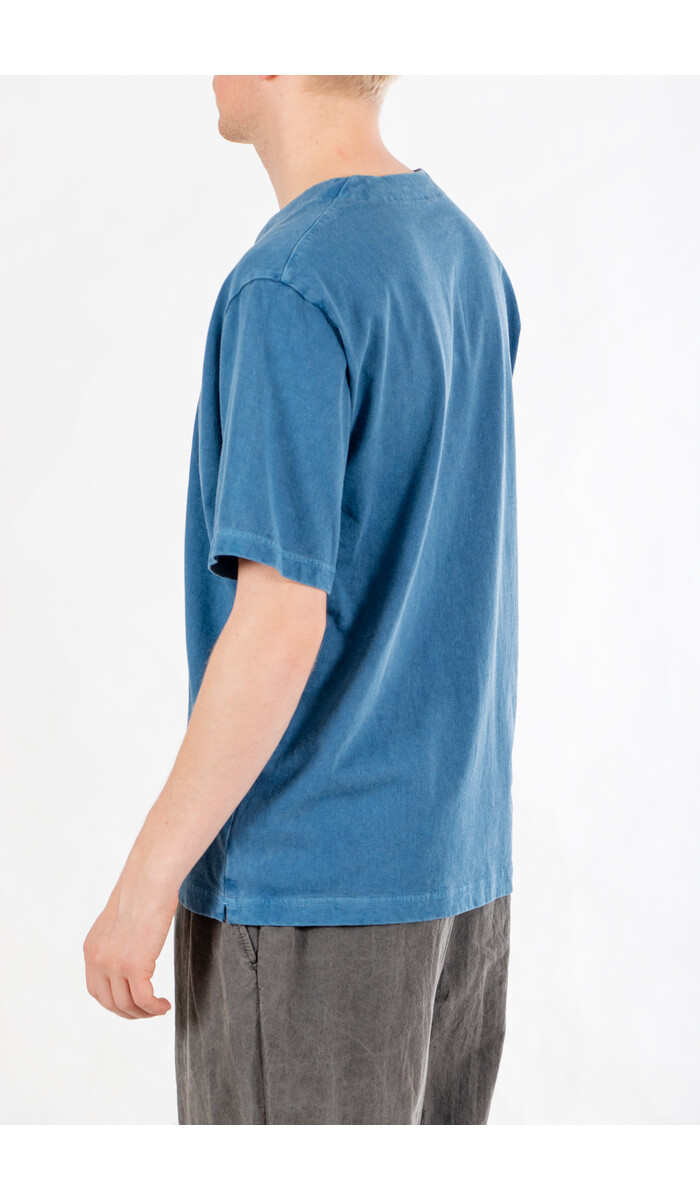 Jackman Jackman T-Shirt / Henleyneck PD / Vaag Blauw Jackman Jackman T-Shirt / Henleyneck PD / Vaag Blauw