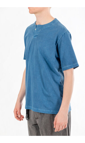 Jackman Jackman T-Shirt / Henleyneck PD / Vaag Blauw Jackman Jackman T-Shirt / Henleyneck PD / Vaag Blauw