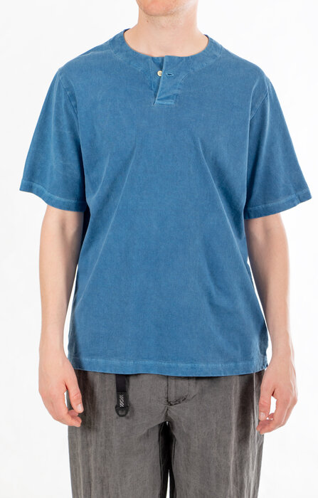 Jackman Jackman T-Shirt / Henleyneck PD / Blassblau Jackman Jackman T-Shirt / Henleyneck PD / Blassblau