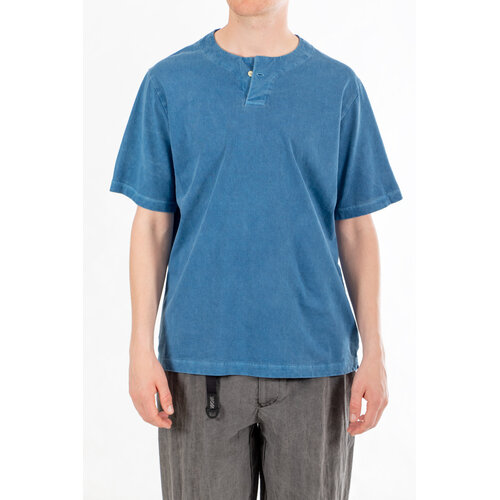 Jackman Jackman T-Shirt / Henleyneck PD / Vaag Blauw Jackman Jackman T-Shirt / Henleyneck PD / Vaag Blauw