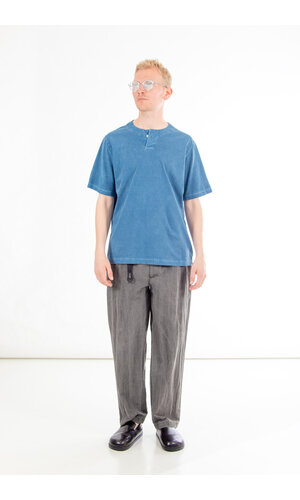 Jackman Jackman T-Shirt / Henleyneck PD / Vaag Blauw Jackman Jackman T-Shirt / Henleyneck PD / Vaag Blauw