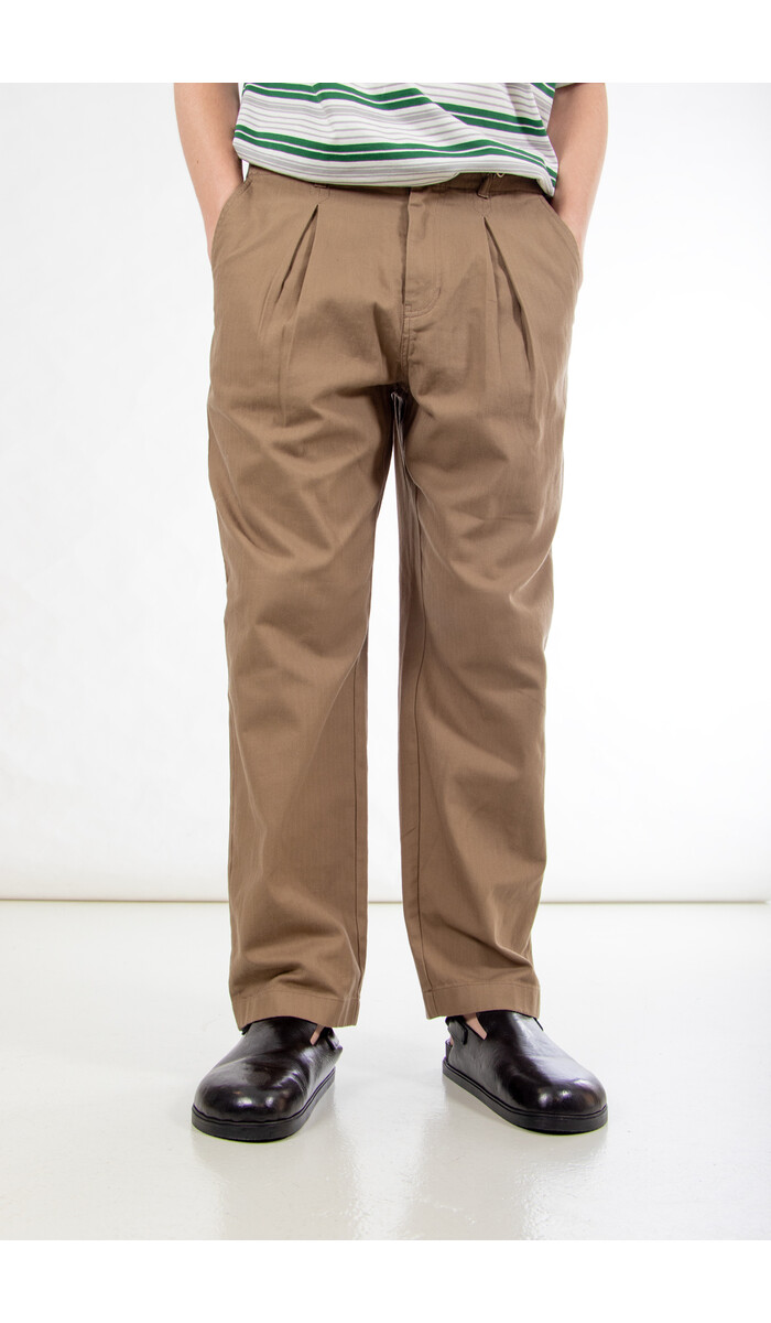 Rough Side Rough Side Broek / Box Pleat / Khaki