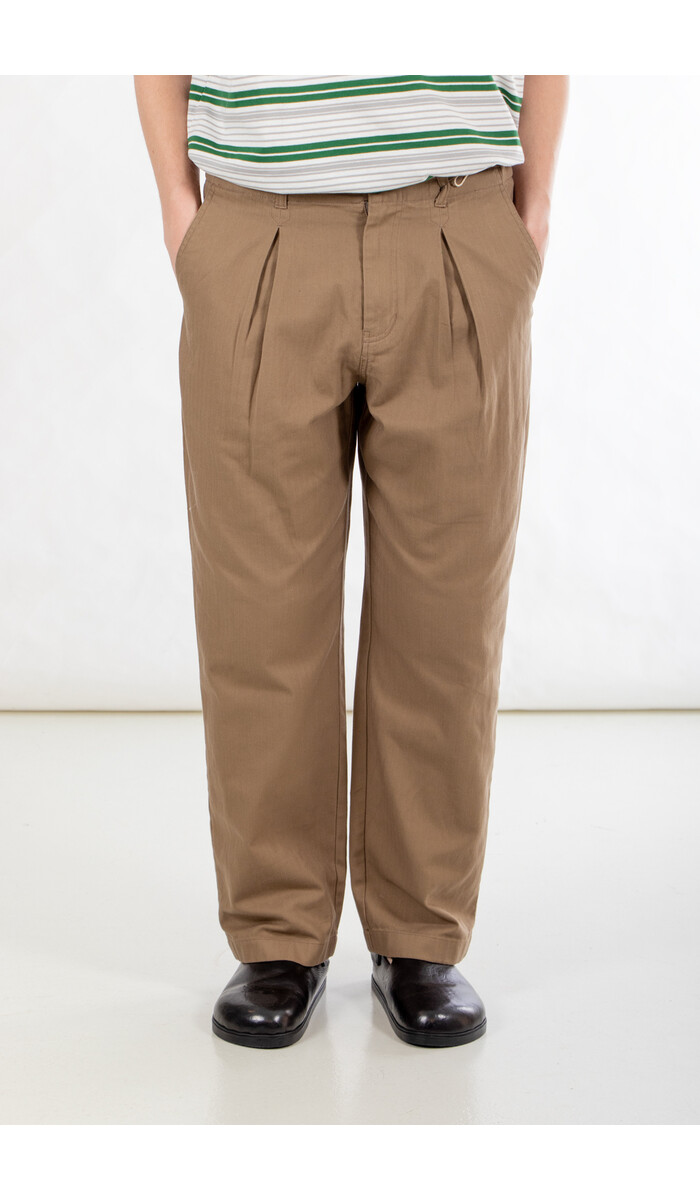 Rough Side Rough Side Broek / Box Pleat / Khaki