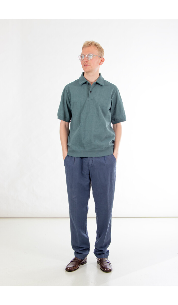 Jackman Jackman Polo / Dotsume Rib / Wolkgroen Jackman Jackman Polo / Dotsume Rib / Wolkgroen