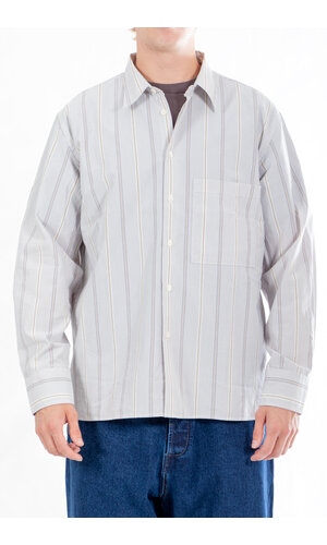 Universal Works Universal Works Overhemd / Square Pocket Shirt / Duif Universal Works Universal Works Overhemd / Square Pocket Shirt / Duif