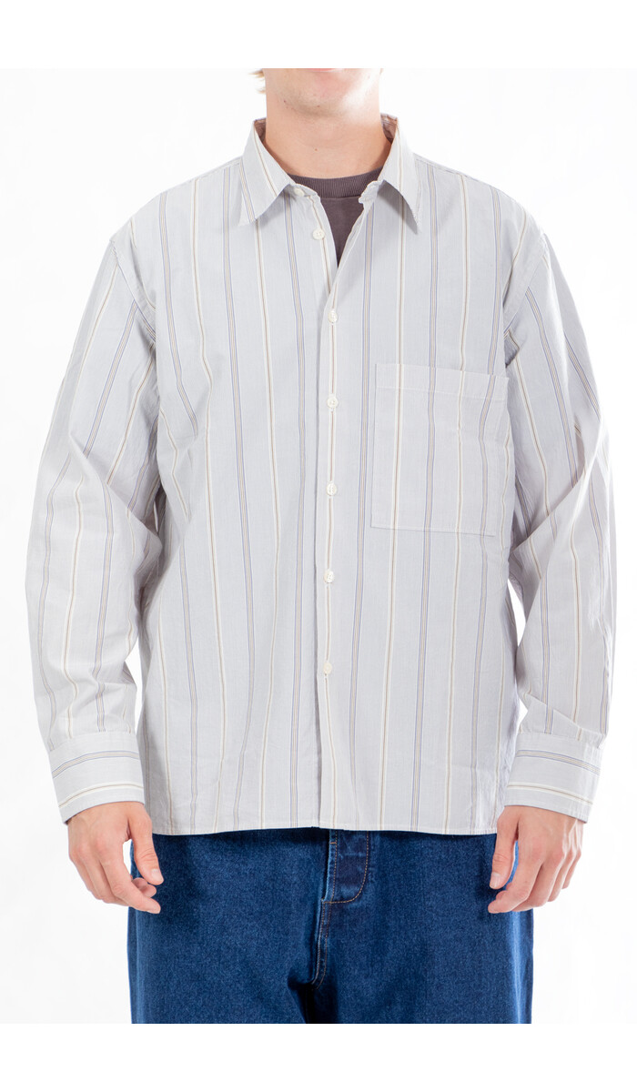 Universal Works Universal Works Overhemd / Square Pocket Shirt / Duif Universal Works Universal Works Overhemd / Square Pocket Shirt / Duif
