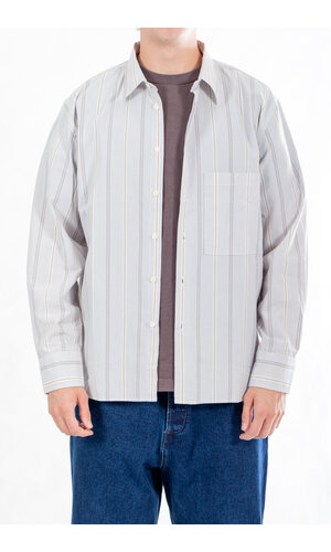Universal Works Universal Works Overhemd / Square Pocket Shirt / Duif Universal Works Universal Works Overhemd / Square Pocket Shirt / Duif