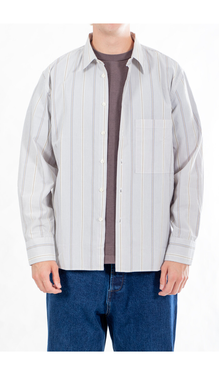 Universal Works Universal Works Overhemd / Square Pocket Shirt / Duif Universal Works Universal Works Overhemd / Square Pocket Shirt / Duif
