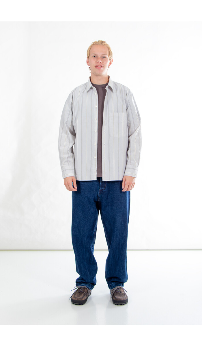 Universal Works Universal Works Overhemd / Square Pocket Shirt / Duif Universal Works Universal Works Overhemd / Square Pocket Shirt / Duif