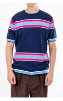 Fujito T-Shirt / Border Knit / Rosa