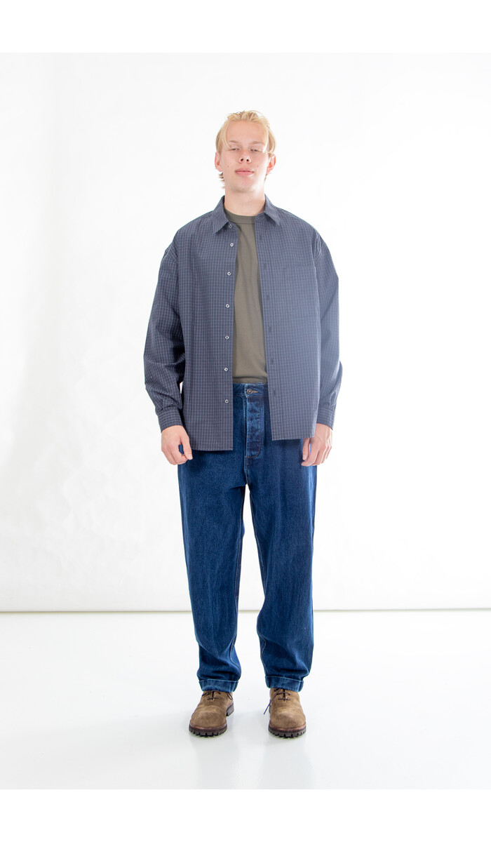 Rough Side Rough Side Overhemd / Primary Shirt / Navy Ruit