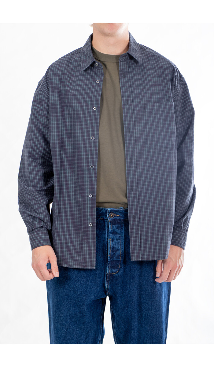Rough Side Rough Side Overhemd / Primary Shirt / Navy Ruit