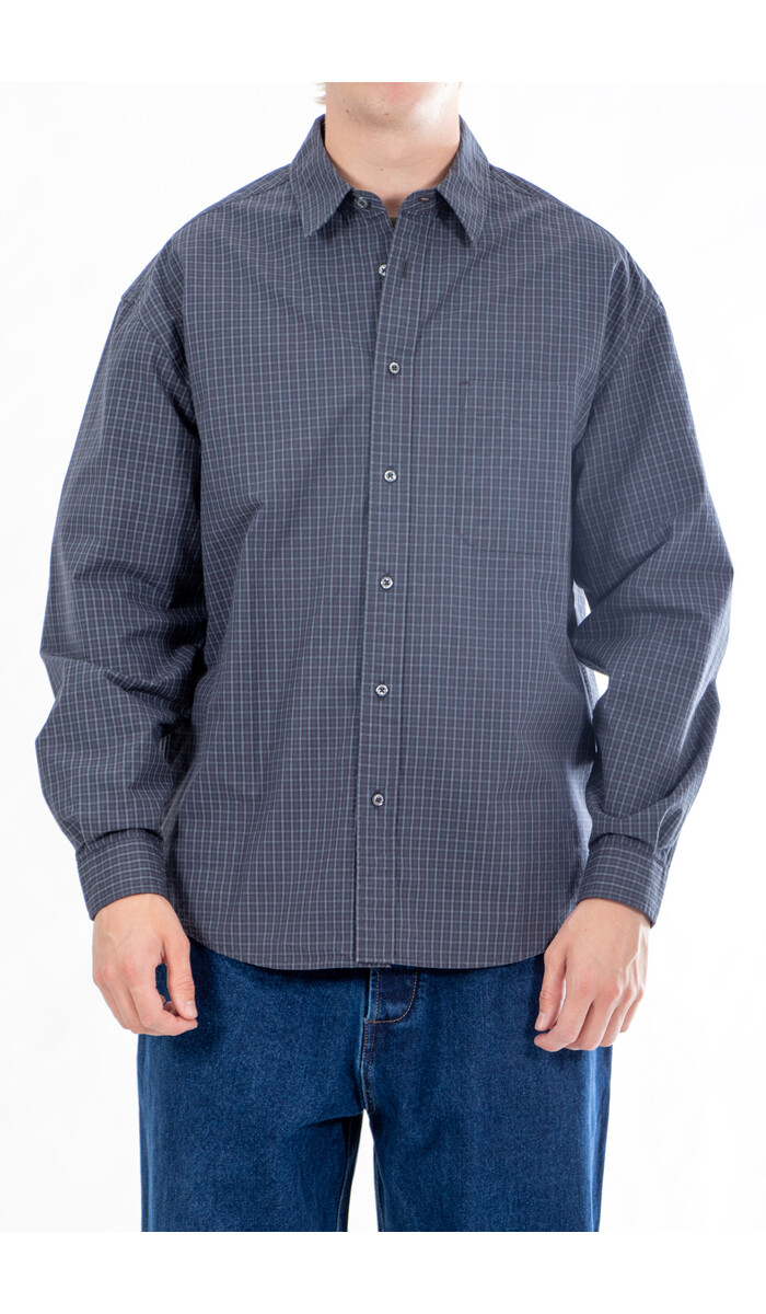 Rough Side Rough Side Overhemd / Primary Shirt / Navy Ruit