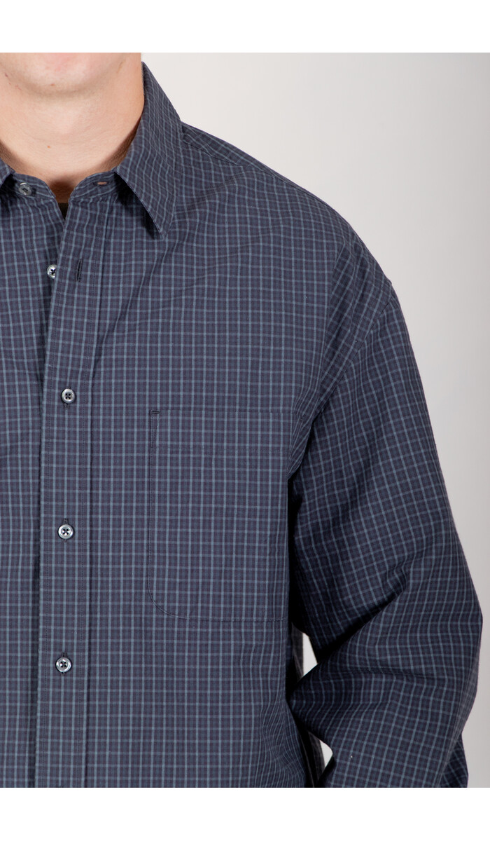 Rough Side Rough Side Overhemd / Primary Shirt / Navy Ruit