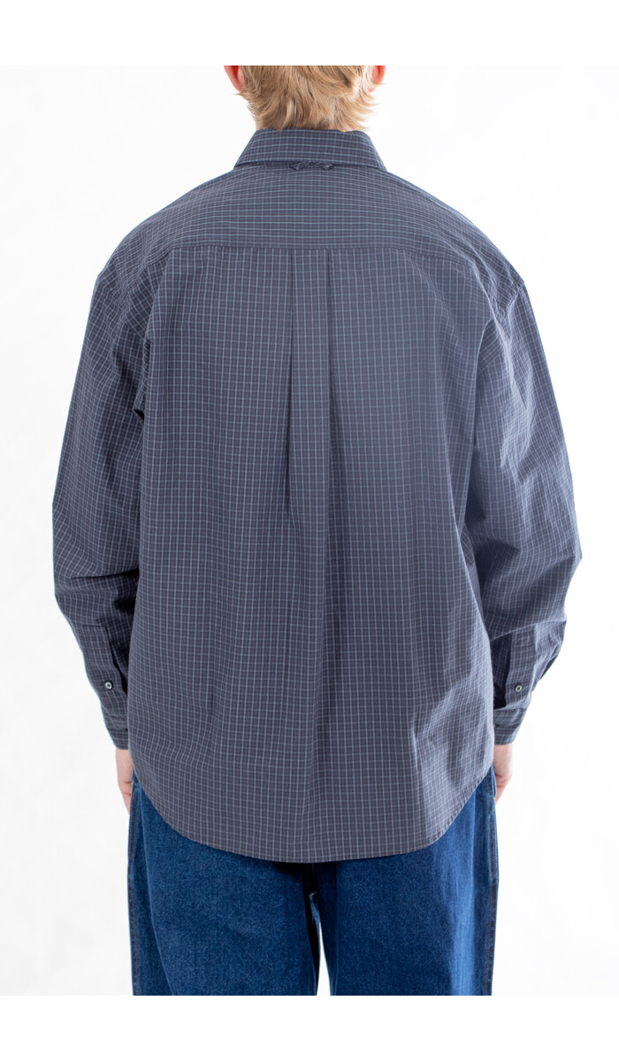 Rough Side Rough Side Overhemd / Primary Shirt / Navy Ruit
