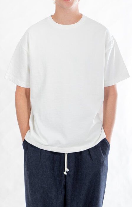 Jackman Jackman T-shirt / Dotsume Big Himo / Elfenbein Jackman Jackman T-shirt / Dotsume Big Himo / Elfenbein