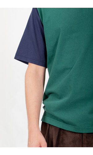 Jackman Jackman T-shirt / Lead-Off / Green x Navy Jackman Jackman T-shirt / Lead-Off / Green x Navy