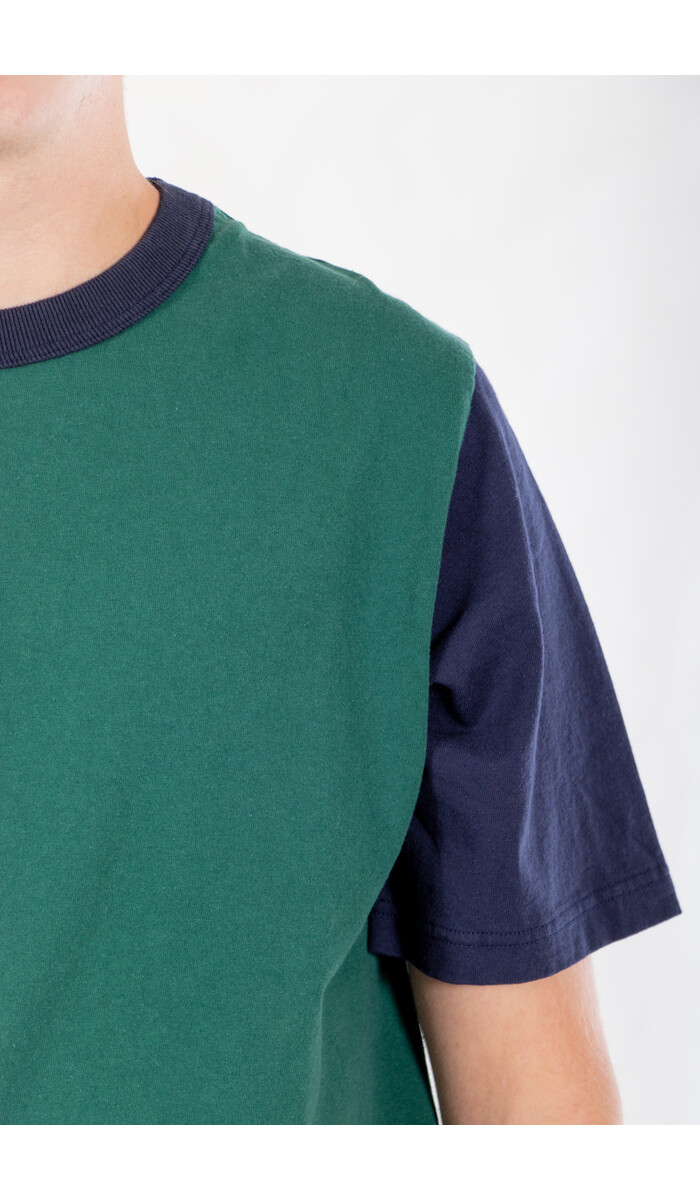 Jackman Jackman T-shirt / Lead-Off / Green x Navy Jackman Jackman T-shirt / Lead-Off / Green x Navy