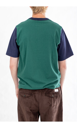 Jackman Jackman T-shirt / Lead-Off / Green x Navy Jackman Jackman T-shirt / Lead-Off / Green x Navy