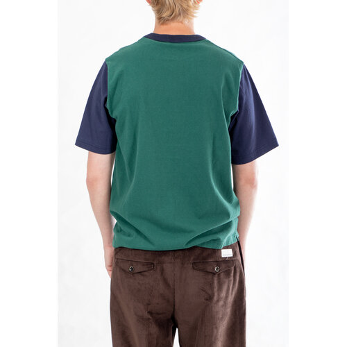 Jackman Jackman T-shirt / Lead-Off / Green x Navy Jackman Jackman T-shirt / Lead-Off / Green x Navy