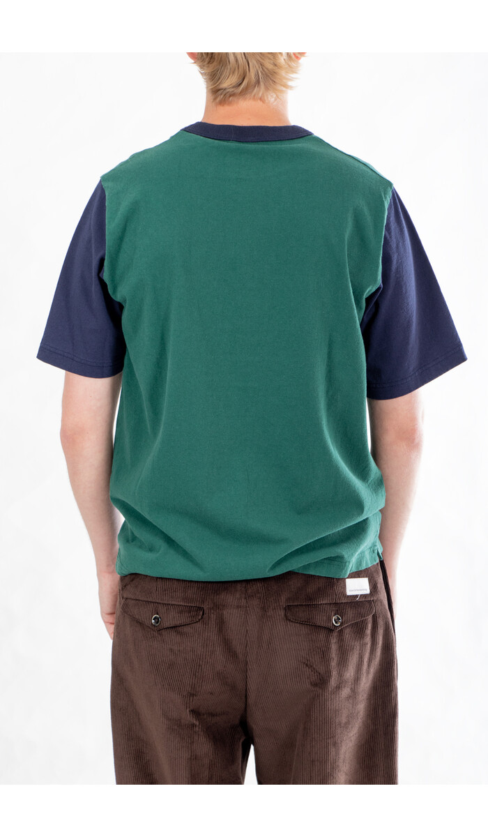 Jackman Jackman T-shirt / Lead-Off / Green x Navy Jackman Jackman T-shirt / Lead-Off / Green x Navy